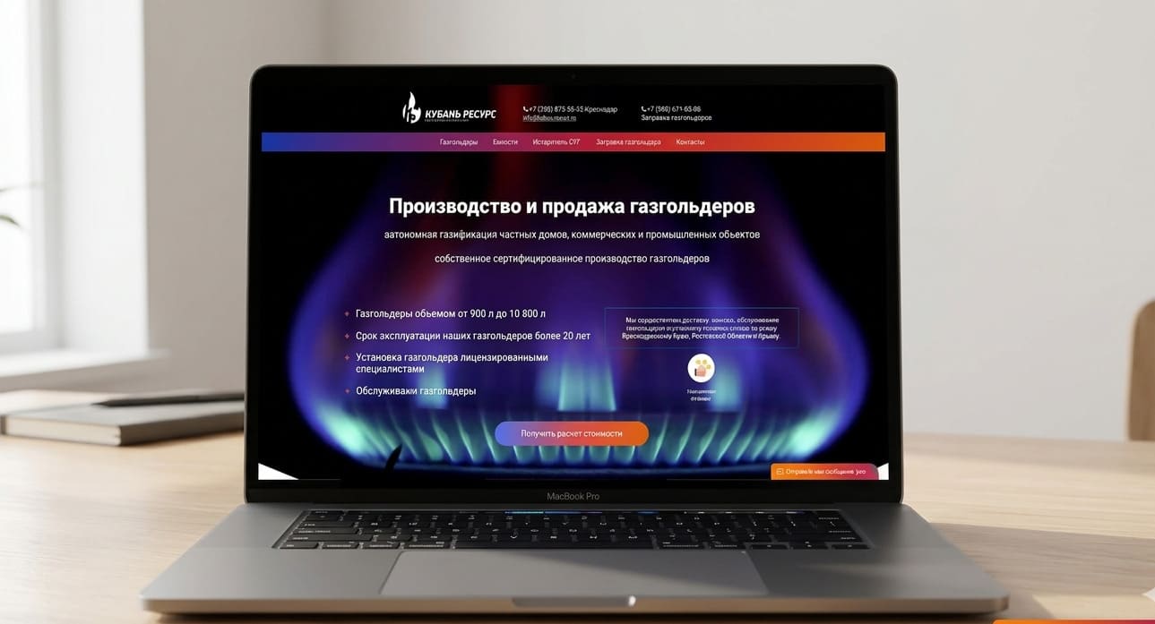 Разработка сайта «Кубань Ресурс»