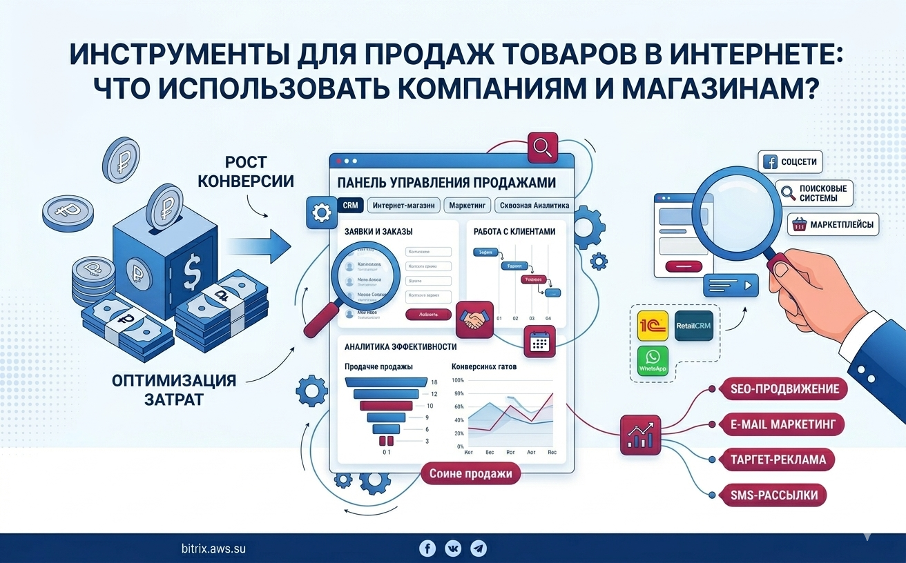 Инструменты для продаж товаров в интернете: что использовать компаниям и магазинам?