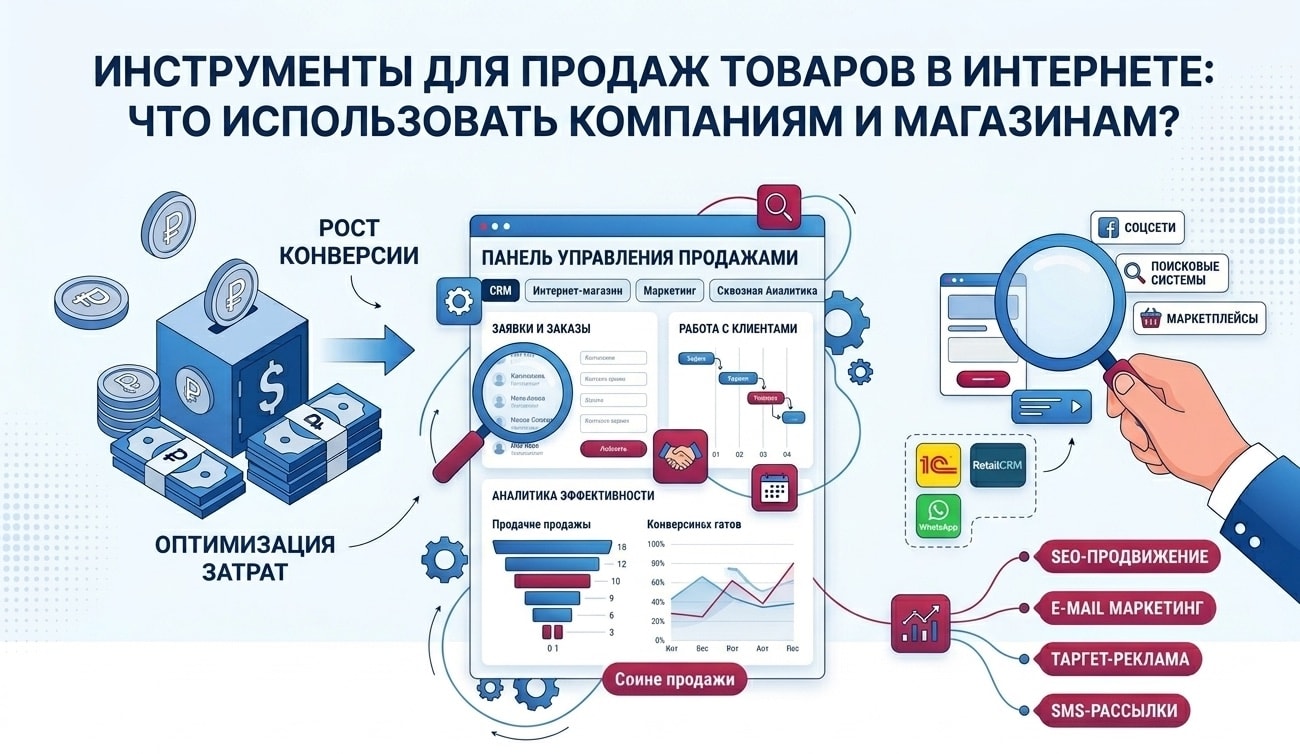 Инструменты для продаж товаров в интернете: что использовать компаниям и магазинам?